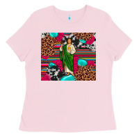 Bubblegum Pink san judas leopard cowhide tumbler Ladies Tee - JahusDesignShop
