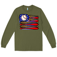 Army Green leopard baseball flag3 Long Sleeve Tee - JahusDesignShop