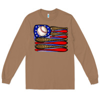 Toasted Coconut leopard baseball flag3 Long Sleeve Tee - JahusDesignShop