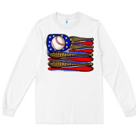 White leopard baseball flag3 Long Sleeve Tee - JahusDesignShop