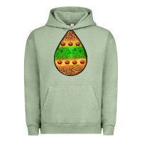 Pigment Oil Green halloween pumpkin teardrop Urban Hoodie - BundleAndBundleShop