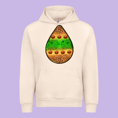Halloween Pumpkin Teardrop Urban Hoodie Designed By Bundleandbundleshop