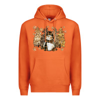 Carrot snowman with christmas trees 11inches Premium Hoodie - CowGirlArtShop