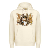 Sandshell snowman with christmas trees 11inches Premium Hoodie - CowGirlArtShop