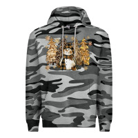 Slate Camo snowman with christmas trees 11inches Premium Hoodie - CowGirlArtShop