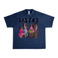Navy sista sisters afro black women Urban Heavy Tee - NancyCooperArtShop