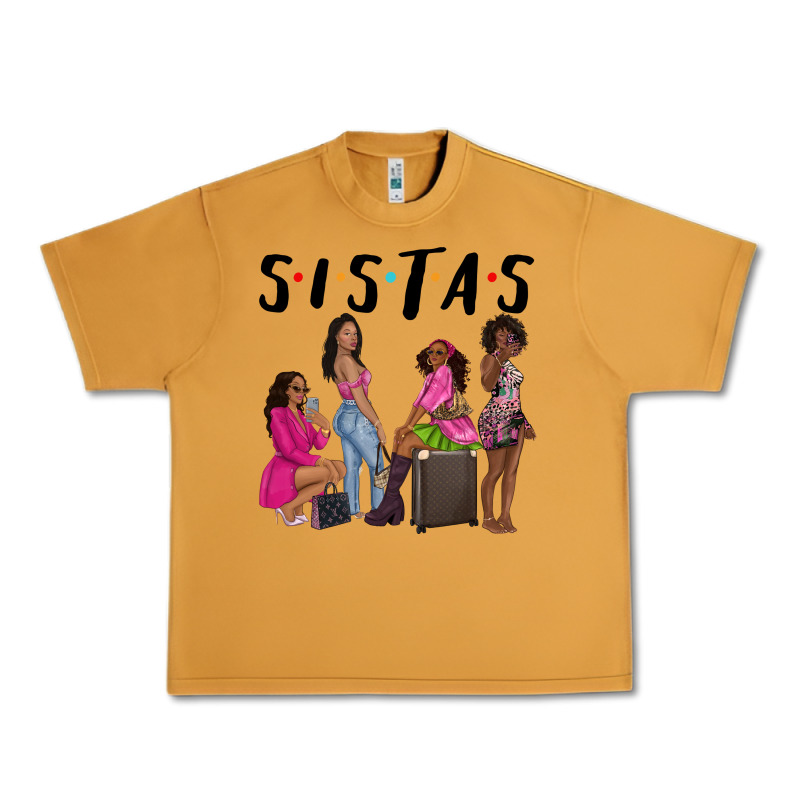 Sista Sisters Afro Black Women Urban Heavy Tee by NancyCooperArtShop | Teevron