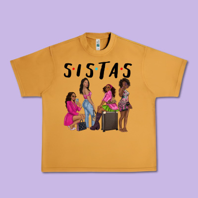 Sista Sisters Afro Black Women Urban Heavy Tee Designed By Nancycooperartshop