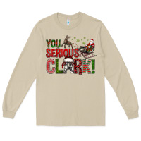 Mushroom You Serious Clark With Santa Sleigh Long Sleeve Tee - BundleAndBundleShop
