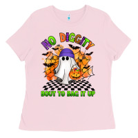Bubblegum Pink no diggity bout to bag it up Ladies Tee - Artiststas