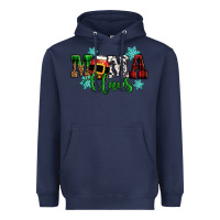Navy mama claus christmas Heavyweight Hoodie - CowGirlArtShop