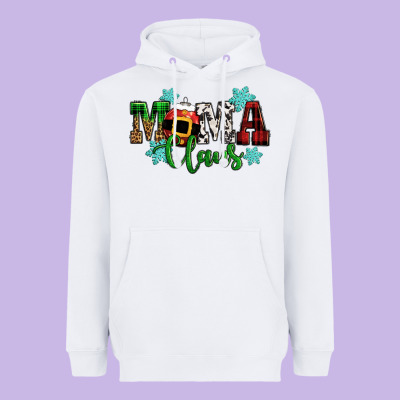 Mama Claus Christmas Heavyweight Hoodie Designed By Cowgirlartshop
