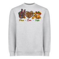Heather Grey Peace Love Fiesta Heavyweight Sweatshirt - BundleAndBundleShop
