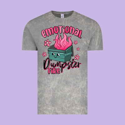 Emotional Dumpster Fire Vintage Tee Designed By Maliassmallbusiness