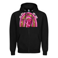 Black breast cancer rainbow Zipper Hoodie - NancyCooperArtShop