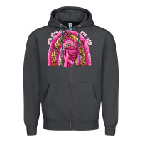 Smoke breast cancer rainbow Zipper Hoodie - NancyCooperArtShop
