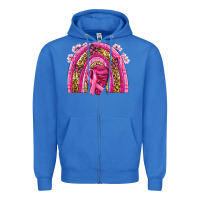 True Royal breast cancer rainbow Zipper Hoodie - NancyCooperArtShop