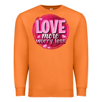 Carrot Love more worry less Valentine's Day Premium Sweatshirt - HowdyJamesFarm