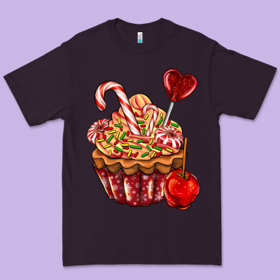 Christmas Candy Cupcake Premium Tee Designed By Adodesignshop
