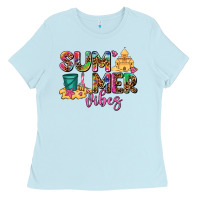 Baby Blue summer vibes Ladies Tee - AdoDesignShop