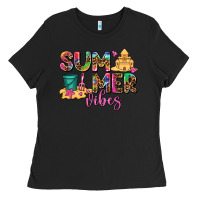 Black summer vibes Ladies Tee - AdoDesignShop