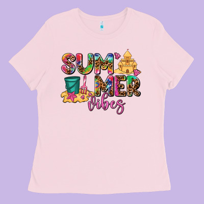 Summer Vibes Ladies Tee Designed By Adodesignshop