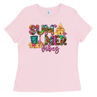 Bubblegum Pink summer vibes Ladies Tee - AdoDesignShop