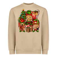 Mushroom Christmas Elf Truck Heavyweight Sweatshirt - BundleAndBundleShop