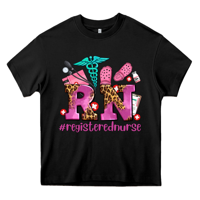 Registered Nurse With Crocs Heavy Core Tee by AdoDesignShop | Teevron