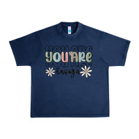 Navy you are enough Urban Heavy Tee - MaliasSmallBusiness