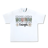 White you are enough Urban Heavy Tee - MaliasSmallBusiness