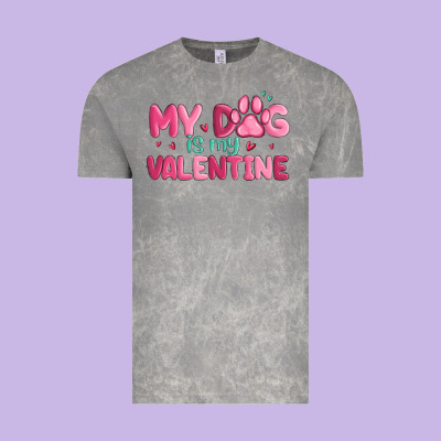 My Dog Is My Valentine Vintage Tee Designed By Maliassmallbusiness