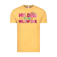 Vintage Mustard my dog is my valentine Vintage Tee - MaliasSmallBusiness