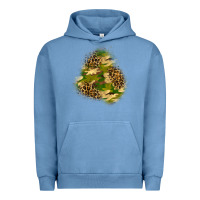 Pigment Pebble Blue camouflage and leopard patch  3 Urban Hoodie - BundleAndBundleShop