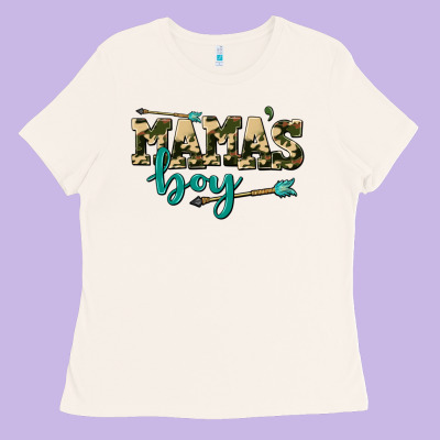 Mama's Boy Ladies Tee Designed By Adodesignshop