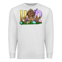 Oatmeal Heather Hop Rabbit Easter Day Premium Sweatshirt - HowdyJamesFarm