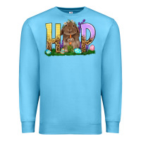 Ocean Blue Hop Rabbit Easter Day Premium Sweatshirt - HowdyJamesFarm