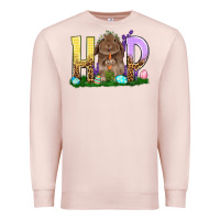 Pale Pink Hop Rabbit Easter Day Premium Sweatshirt - HowdyJamesFarm