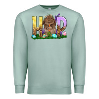 Seafoam Hop Rabbit Easter Day Premium Sweatshirt - HowdyJamesFarm