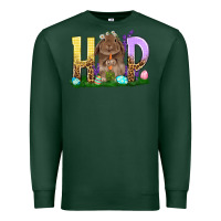 Sports Green Hop Rabbit Easter Day Premium Sweatshirt - HowdyJamesFarm