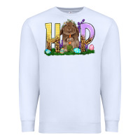 White Hop Rabbit Easter Day Premium Sweatshirt - HowdyJamesFarm