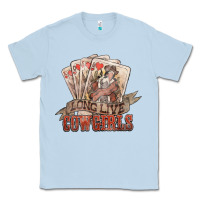 Dusty Blue long live cowgirls cards Classic Tee - NancyCooperArtShop