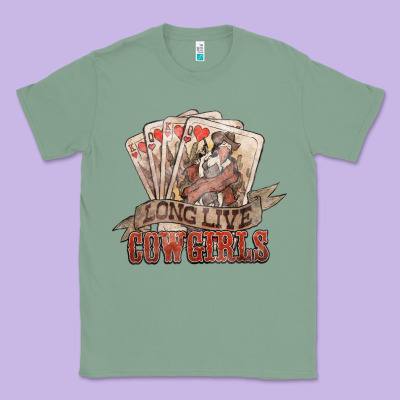Long Live Cowgirls Cards Classic Tee Designed By Nancycooperartshop