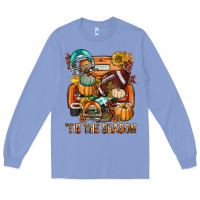 Colony Blue Tis The Season Fall Football Truck Long Sleeve Tee - BundleAndBundleShop