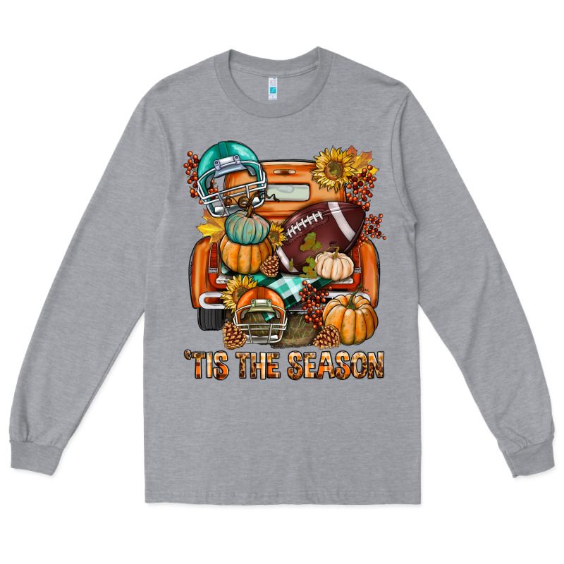Tis The Season Fall Football Truck Long Sleeve Tee by BundleAndBundleShop | Teevron