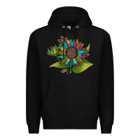 Black western sunflower Premium Hoodie - JahusDesignShop