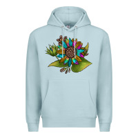 Blue Mist western sunflower Premium Hoodie - JahusDesignShop