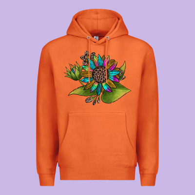 Western Sunflower Premium Hoodie Designed By Jahusdesignshop