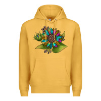 Mustard western sunflower Premium Hoodie - JahusDesignShop