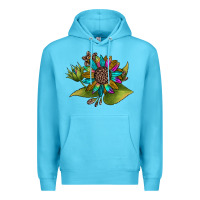 Ocean Blue western sunflower Premium Hoodie - JahusDesignShop